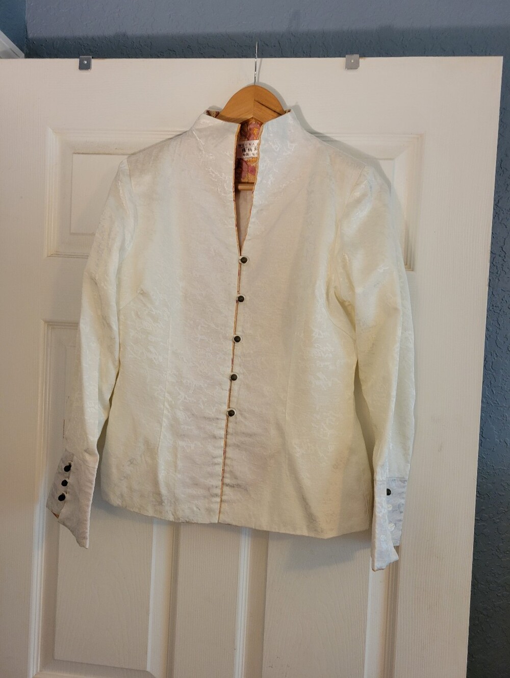 Women's Ivory Mandarin Collar Jacket